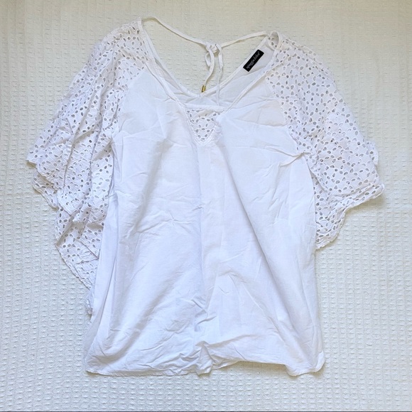 spiaggia dolce Swim Spiaggia Dolce White Eyelet Swim Cover Up Dress